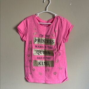 The Children's Place Pink Graphic Tee with Gold Accents (Bon Z)